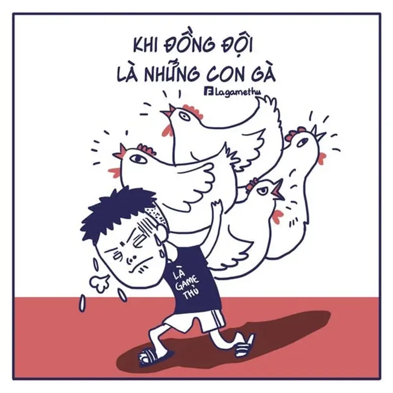 Meme đồng đội tạ vui nhộn được chia sẻ nhiều trên mạng xã hội