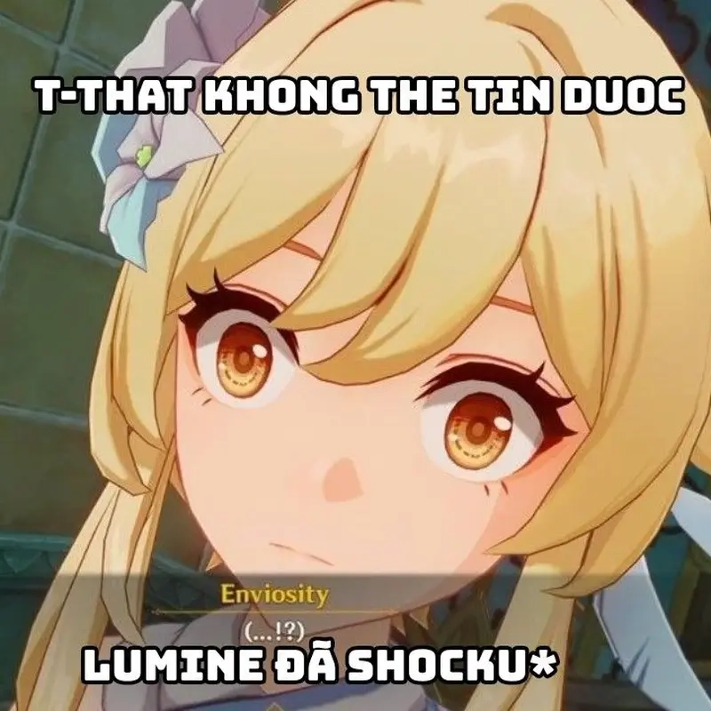 Phản ứng hài hước của game thủ trong meme Genshin Impact