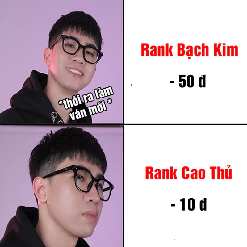Phản ứng hài hước trong meme game thủ và cuộc sống