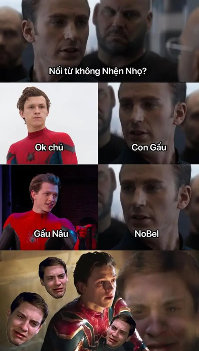 Meme các nhân vật Marvel làm nổi bật meme nhân vật hoạt hình, game mạng xã hội
