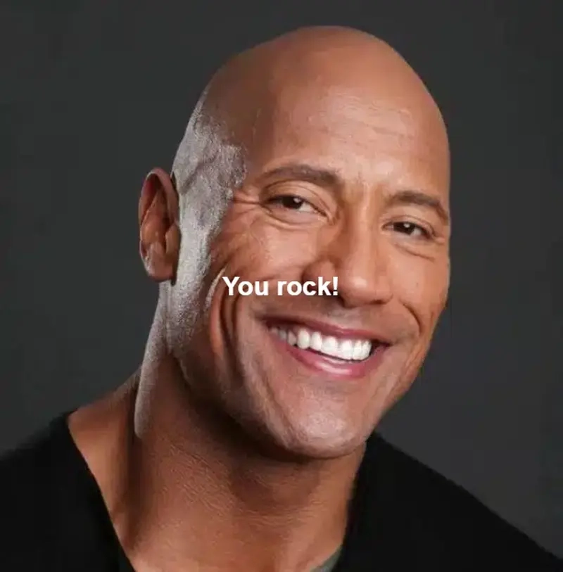Cười vui với meme The Rock trong bộ meme nhân vật quốc tế
