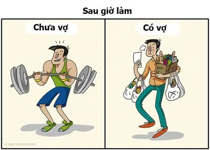 Khám phá meme trước và sau khi lấy vợ/chồng gây sốt cộng đồng mạng