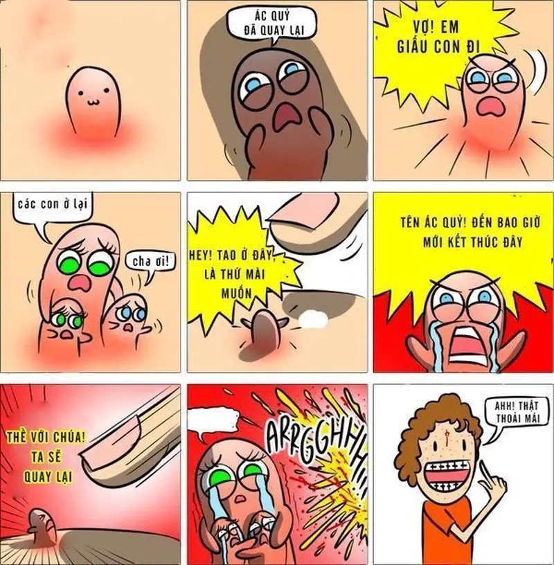 Đẩy mụn rồi da sẽ đẹp – nói mãi cho mình tin meme đẩy mụn