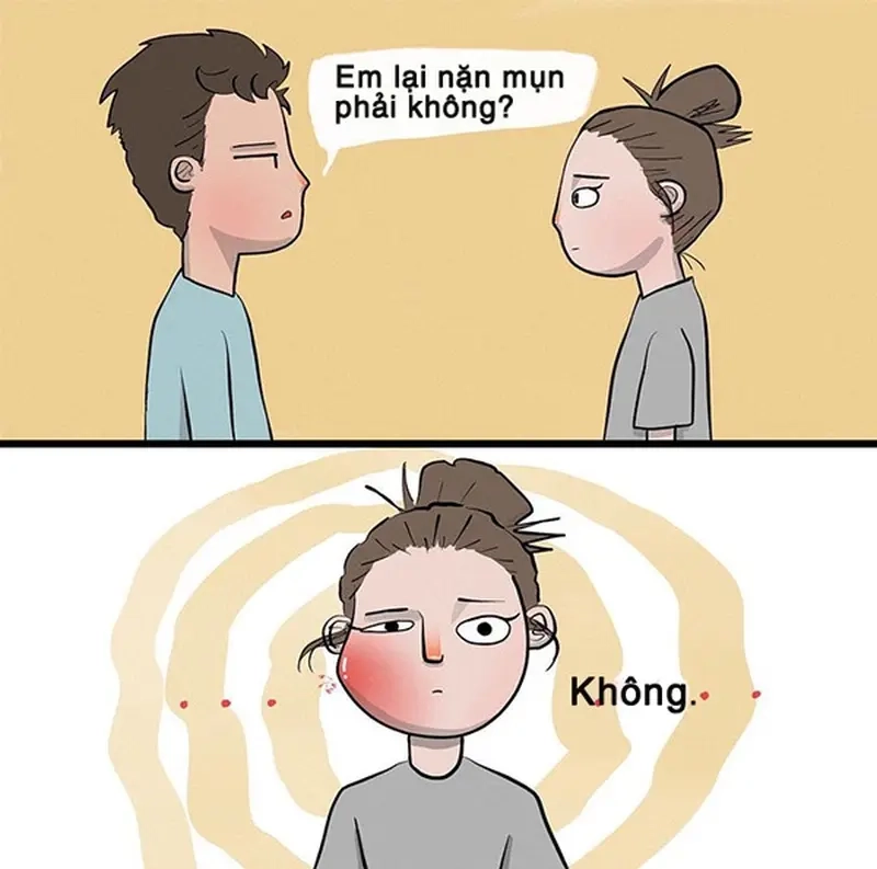 Khi bạn kiên nhẫn đẩy mụn suốt 3 tuần liền meme đẩy mụn