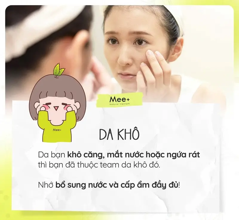 Mỗi vùng da có một tính cách riêng meme da khô, da dầu