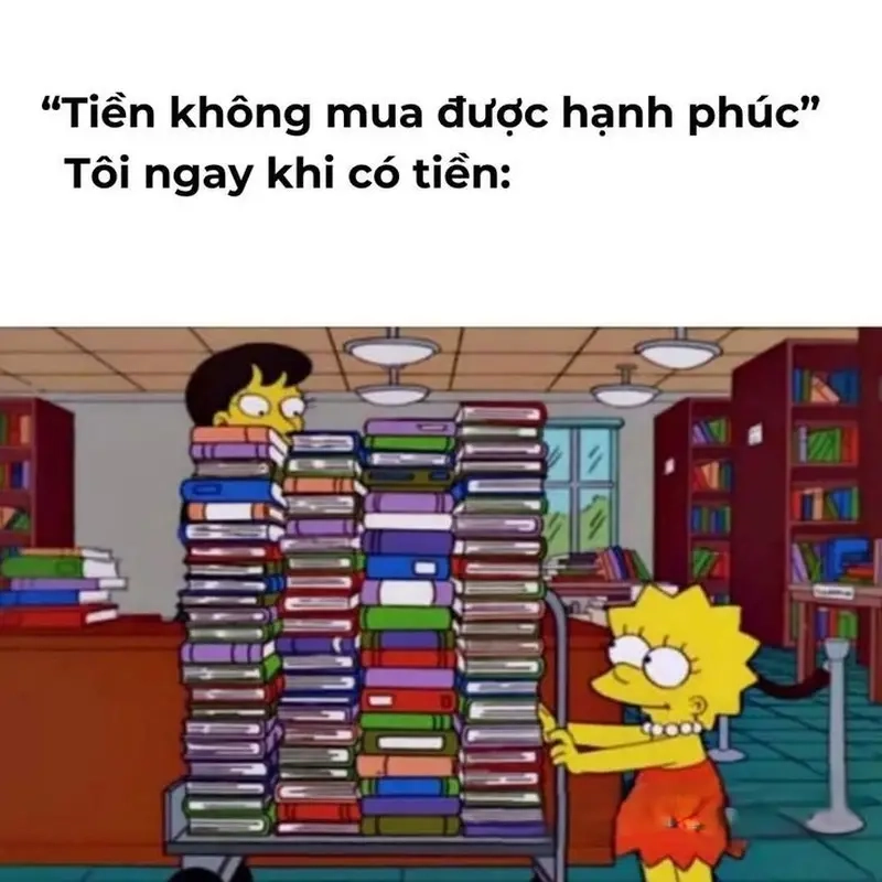 Meme về Đọc sách / Mọt sách hấp dẫn về meme giá sách trong mơ