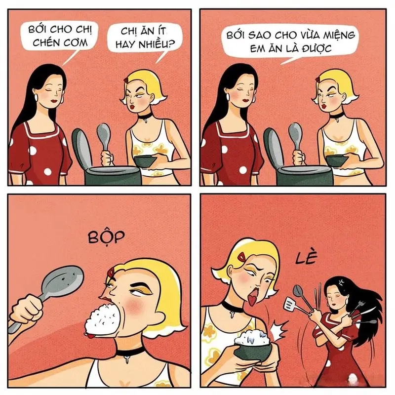 Những khoảnh khắc đặc biệt qua meme anh chị em trong nhà thú vị