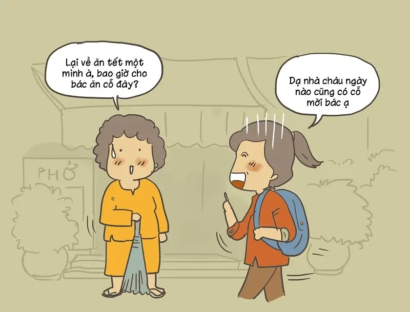 Không khí ấm cúng với meme về nhà ăn Tết vui nhộn