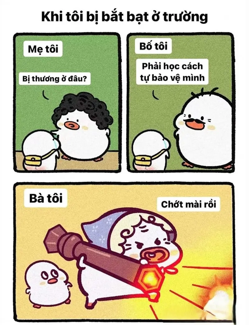 Meme về gia đình thêm ấm áp với meme ông bà dí dỏm và dễ thương