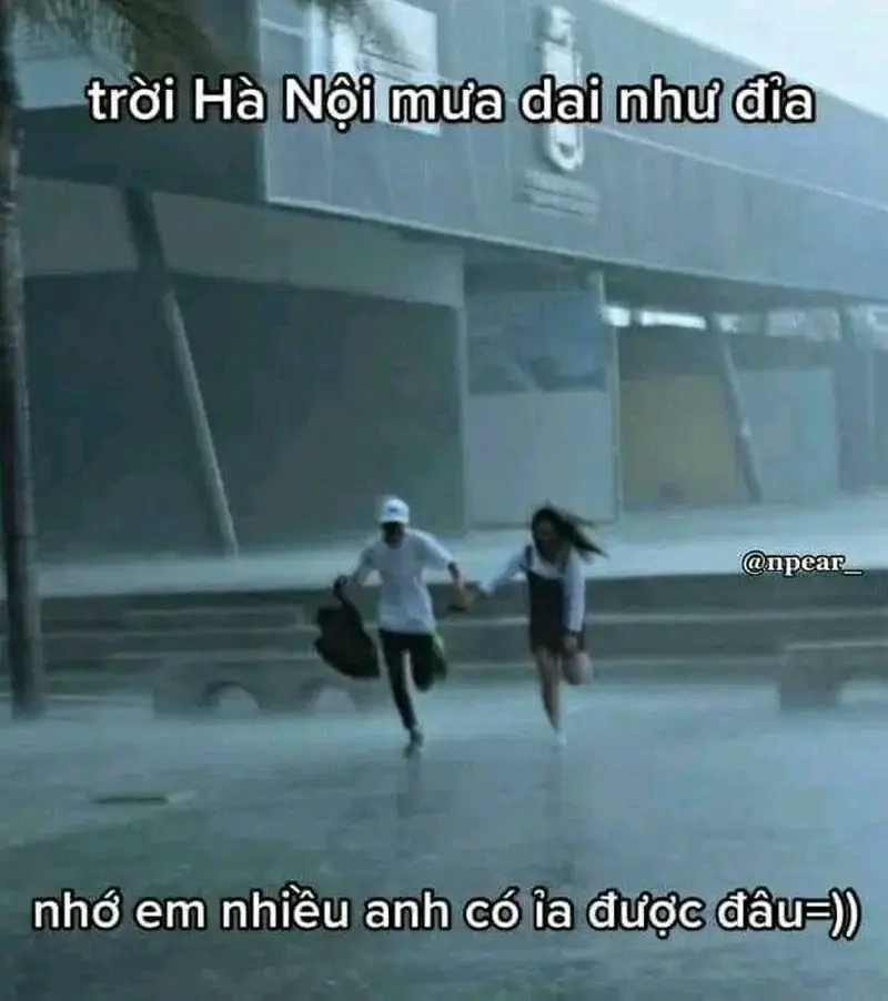 Xem meme đi dưới mưa để thấy mưa không chỉ là thời tiết mà là cảm xúc