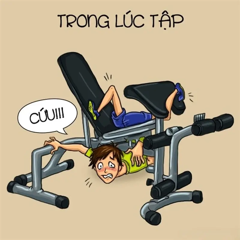 Meme tập gym ngày đầu và hành trình chạm ngõ nỗi đau cơ bắp