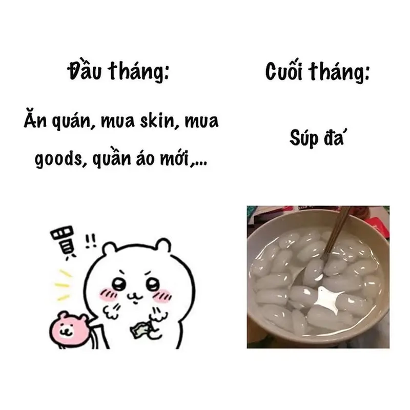 Meme về tiền bạc, tài chính đậm chất meme đầu tháng cuối tháng gây sốt