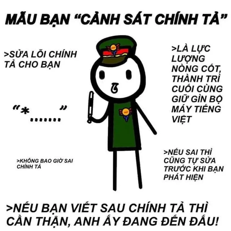 Meme về Văn hóa Internet hài hước với meme bắt bẻ lỗi chính tả