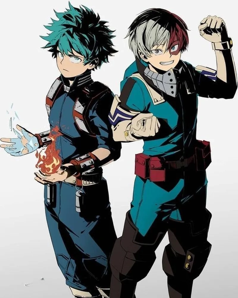 Bakugou Midoriya Todoroki là bộ ba nhân vật chính My Hero Academia