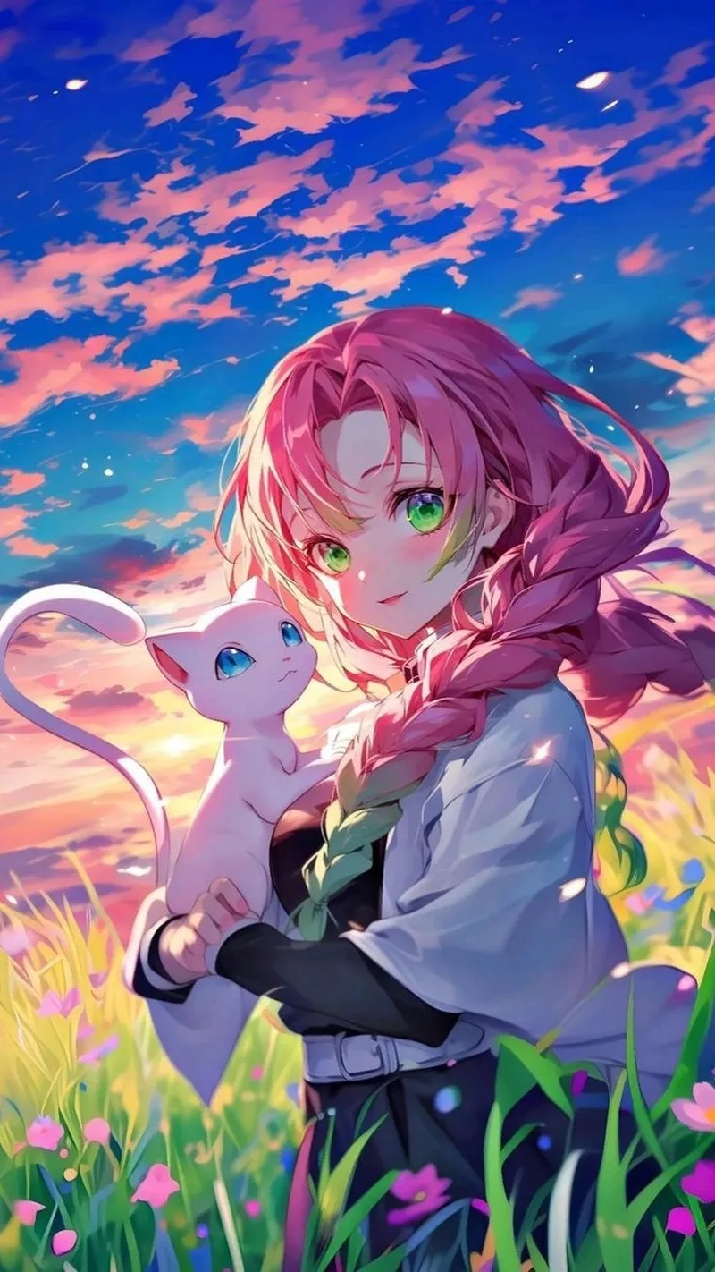 Ảnh anime Mitsuri dễ thương, mang lại sự tươi sáng cho fan