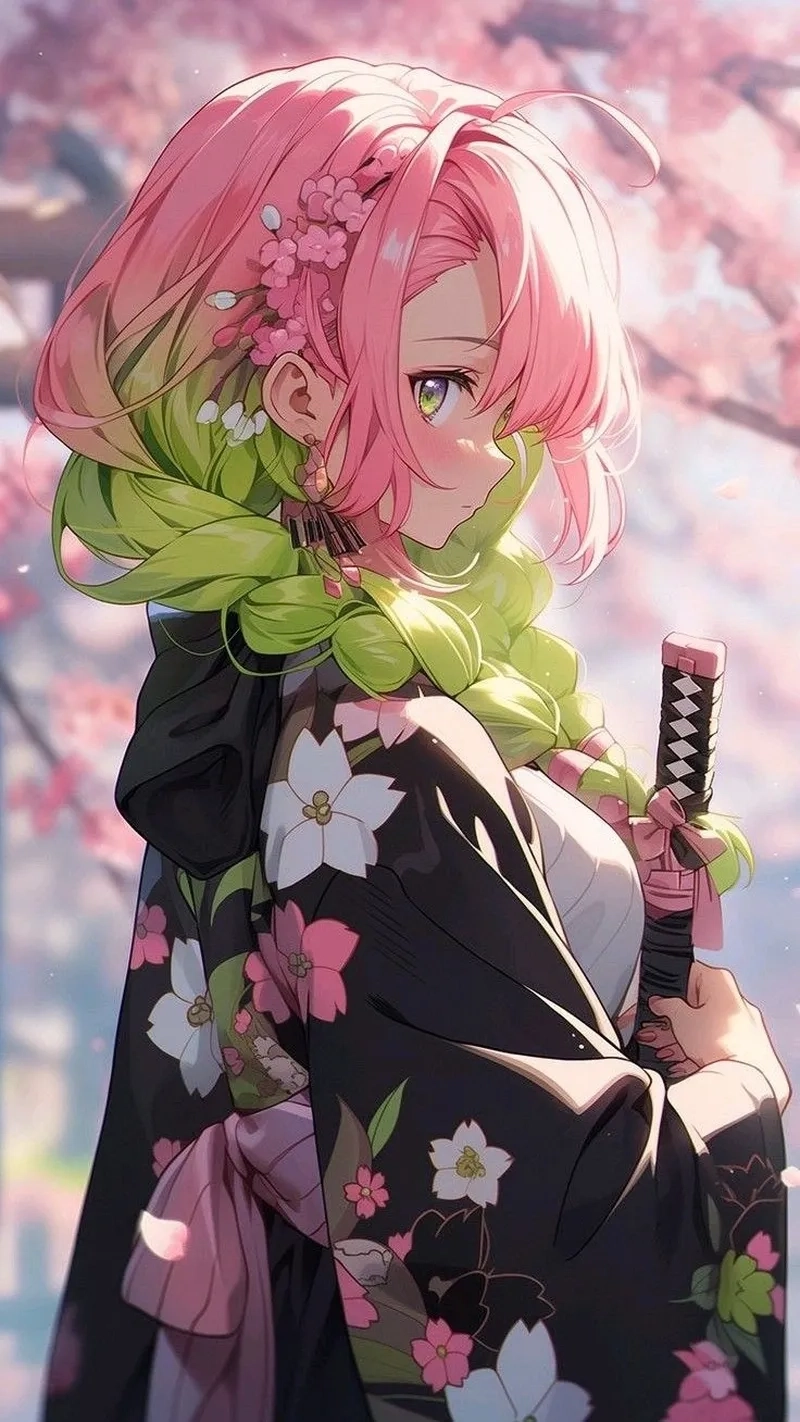 Kanroji Mitsuri nổi bật với nụ cười dễ thương và lòng kiên cường