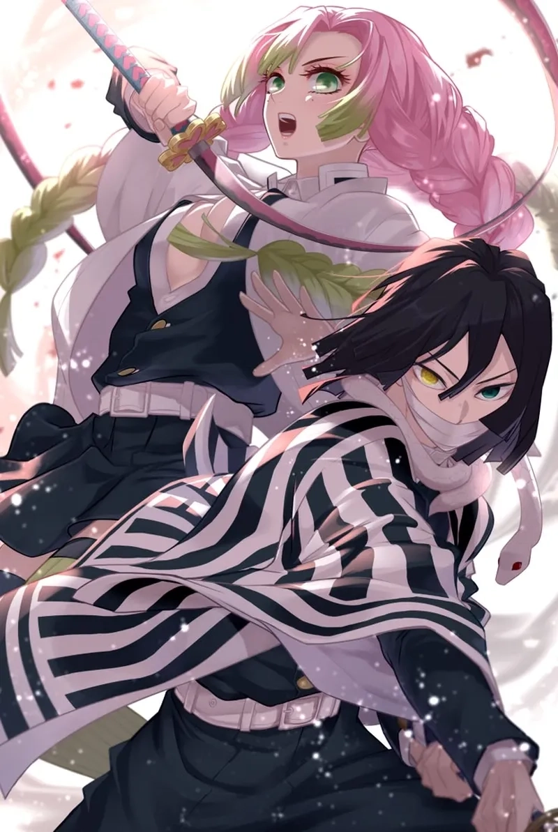 Obanai x Mitsuri là mối quan hệ đầy ngọt ngào trong Demon Slayer