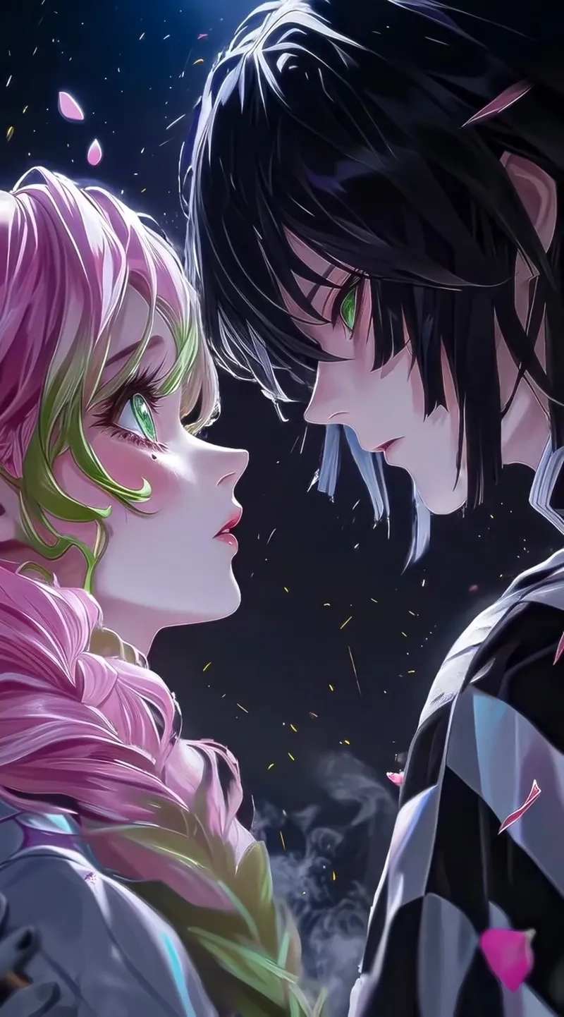 Mitsuri x Obanai cosplay mang đến hình ảnh đầy lãng mạn và dễ thương