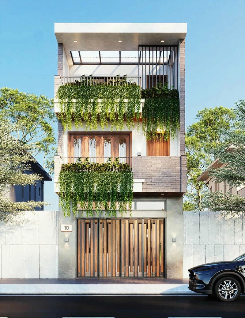 Chiêm ngưỡng mẫu nhà phố 3 tầng 2 mặt tiền đẹp độc đáo