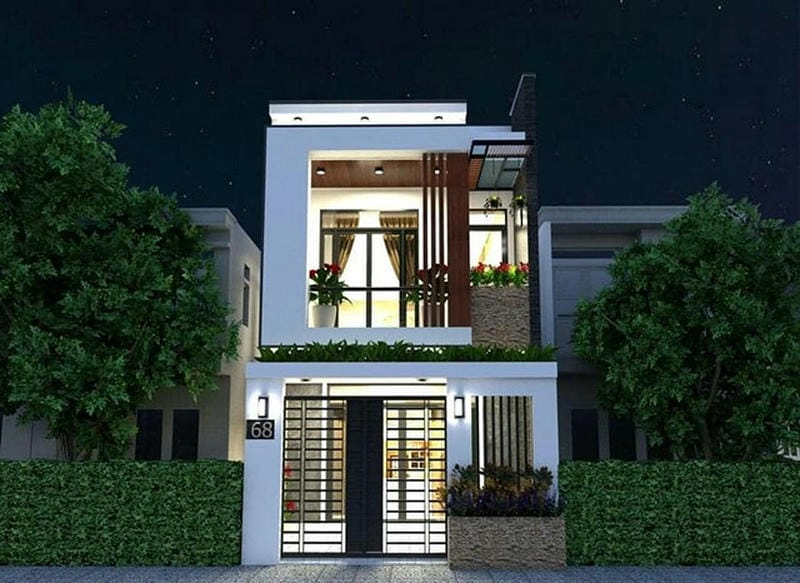 ngang 5m mẫu nhà mặt tiền 5m 2 tầng lựa chọn hợp xu hướng