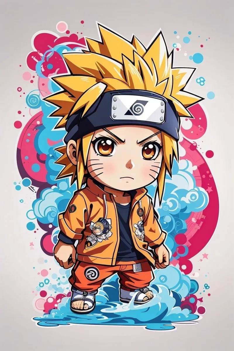 Biểu cảm siêu dễ đoán từ Uzumaki Naruto chibi