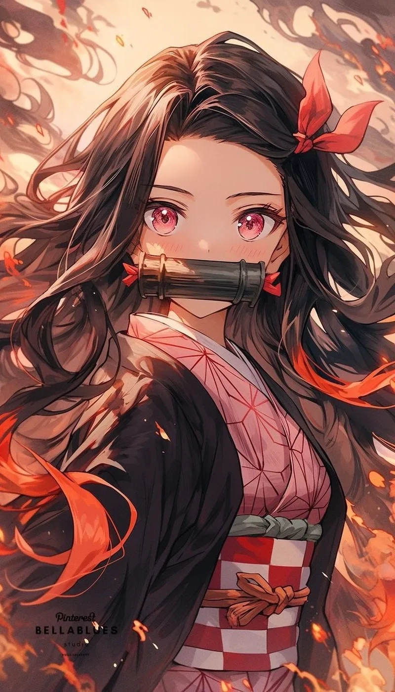 Vẽ Nezuko cute là hoạt động phổ biến trong giới nghệ sĩ fanart nhờ nét mặt dễ vẽ