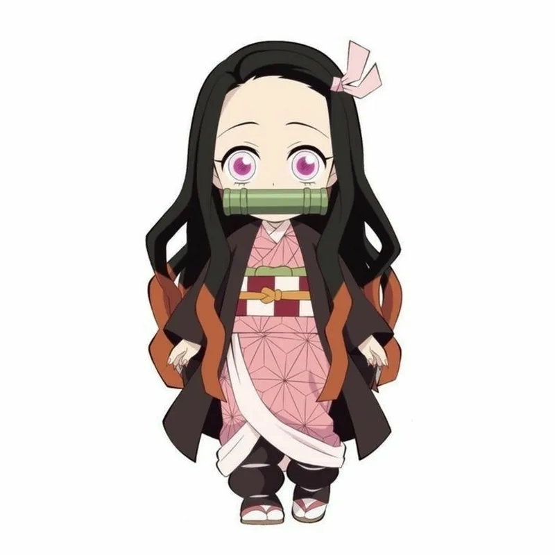 Nezuko cute eyes được vẽ to tròn, sáng long lanh như viên ngọc giúp tăng sức hút