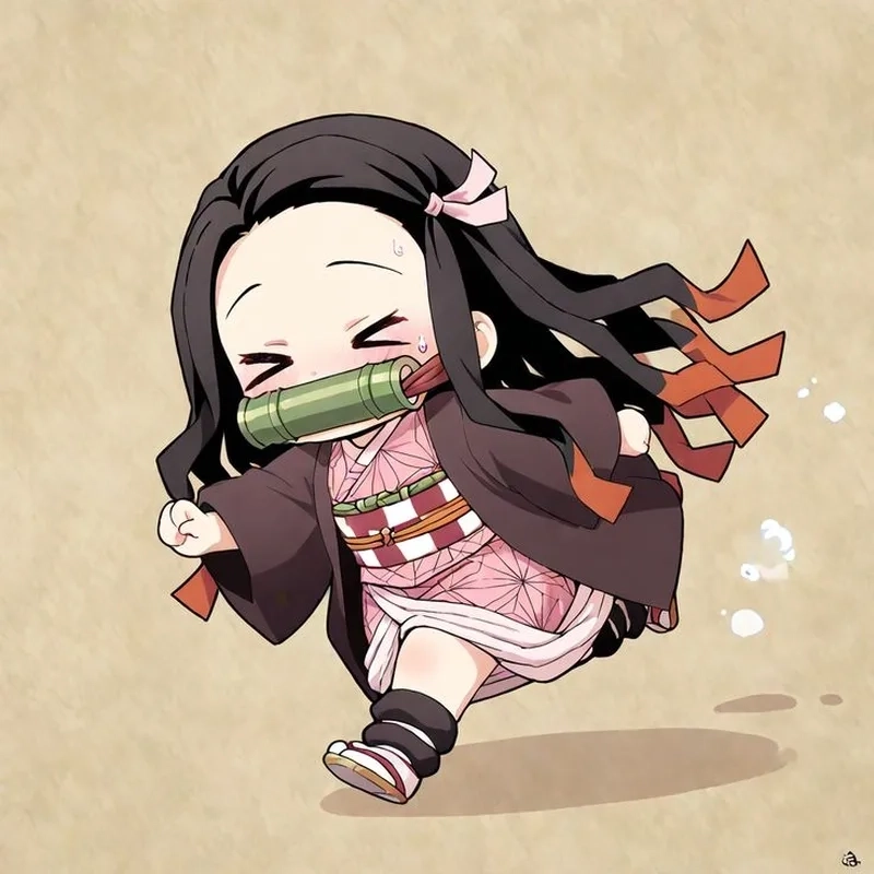 Ảnh Nezuko dễ thương chibi khiến fan tan chảy vì độ đáng yêu vượt ngưỡng