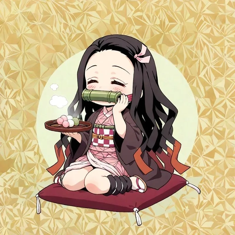 Vẽ Nezuko chibi là cách tuyệt vời để luyện nét vẽ anime nhờ đường nét đơn giản