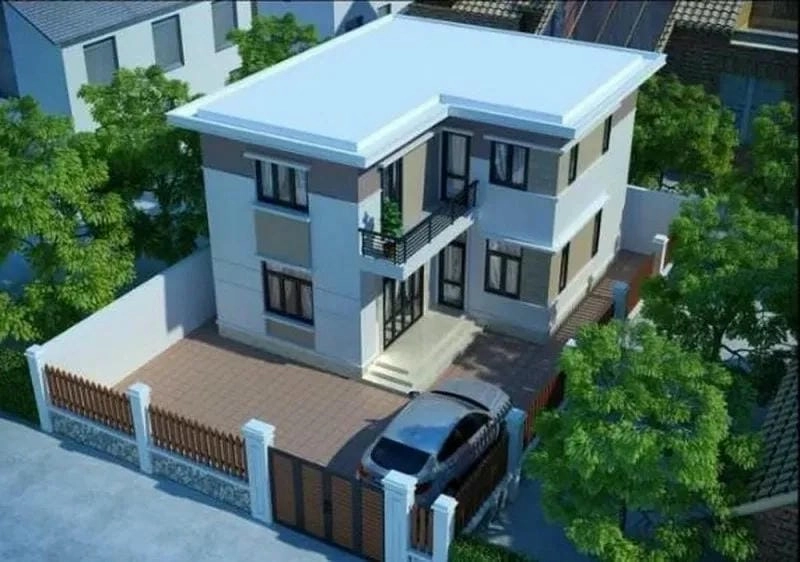 mẫu nhà 1 trệt 1 lầu 5x15 4 phòng ngủ đáp ứng gia đình đông thành viên