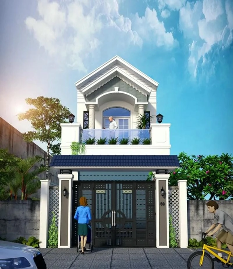 mẫu nhà 1 trệt 1 lầu đẹp 2019 xu hướng thiết kế được yêu thích