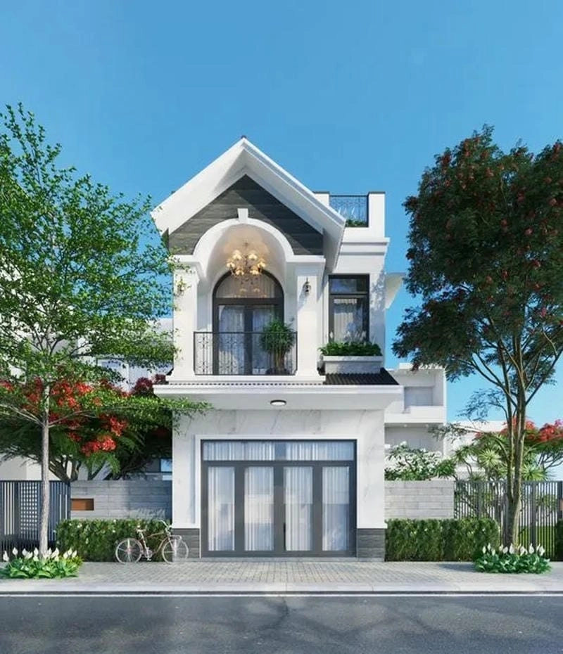 mẫu nhà 1 trệt 1 lầu đẹp 2020 hiện đại tiện nghi phù hợp gia đình