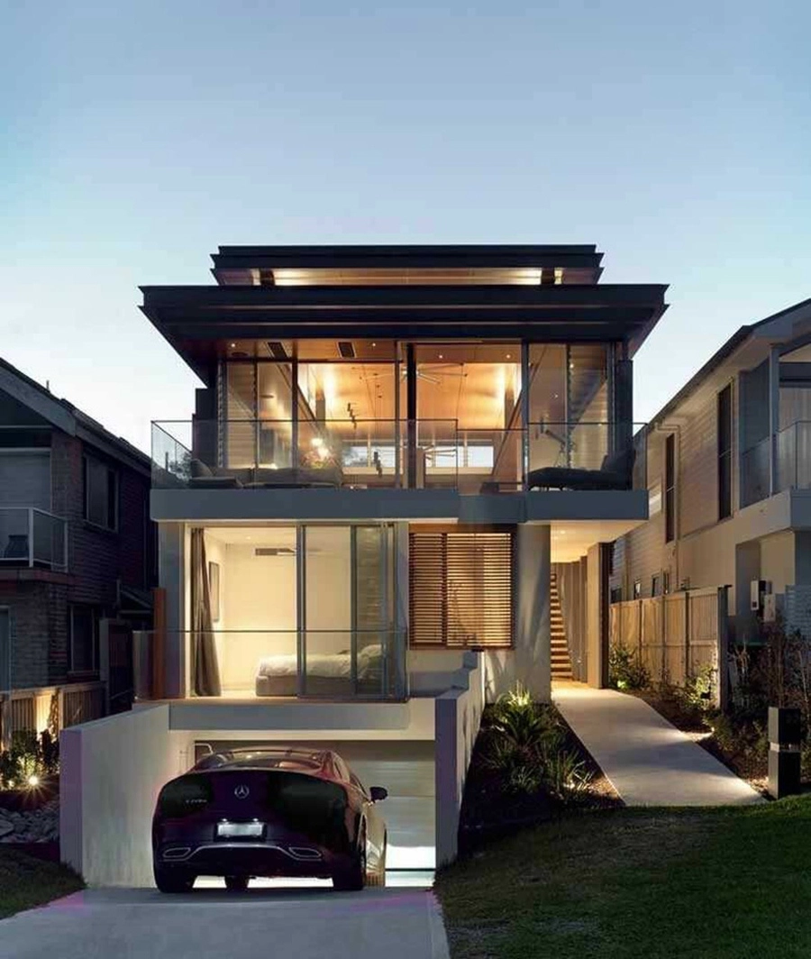 Khám phá mẫu nhà 2 tầng hiện đại 8x10 tích hợp tầng hầm thông minh