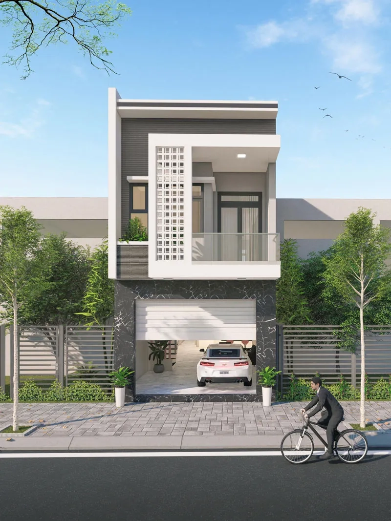 Xem ảnh mẫu nhà ống 2 tầng đẹp thiết kế nhà ống hiện đại