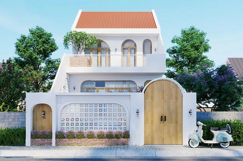 nhà theo phong cách địa trung hải chan hòa ánh nắng và gió