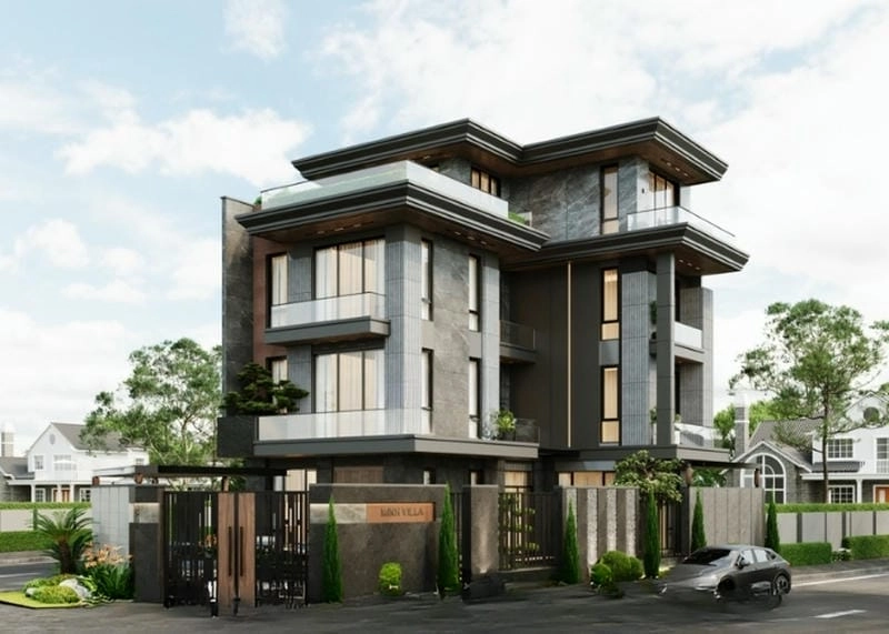 nhà ống 4 tầng mặt tiền 5m bố trí khoa học không gian mở