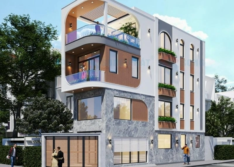 nhà phố mặt tiền 7m hài hòa cảnh quan đô thị hiện đại