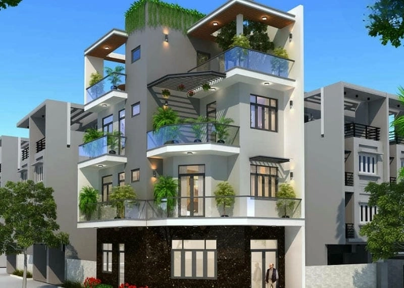 mẫu nhà 2 tầng mặt tiền 4 5m thiết kế tối ưu không gian sống