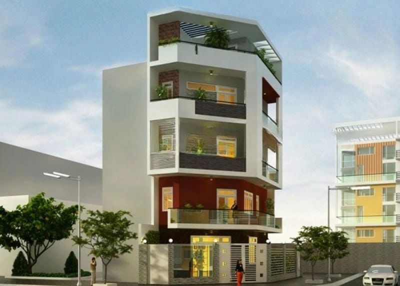 mẫu nhà ống mặt tiền 4 mét 2 tầng đẹp bố trí hợp lý tiết kiệm chi phí