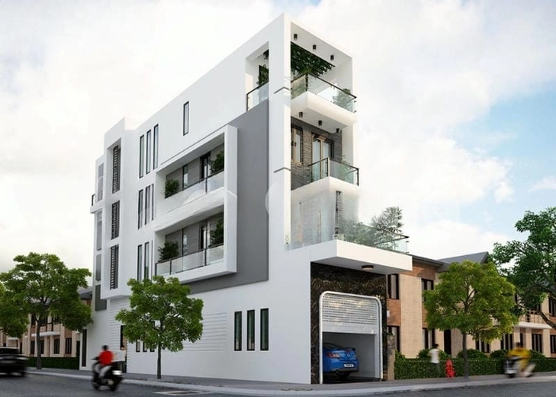 nhà 2 tầng mặt tiền 8m 4 phòng ngủ không gian sống rộng rãi lý tưởng