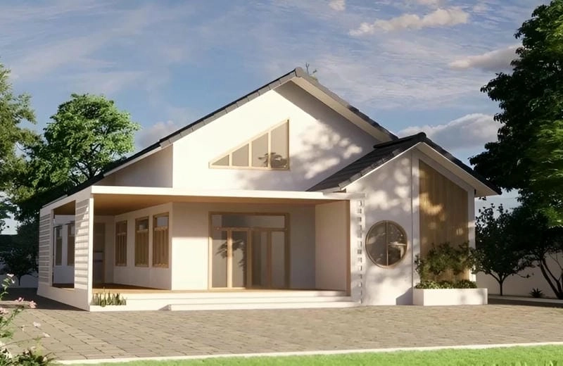 Không gian mẫu nhà ngang 7 5m tiện nghi ấm cúng