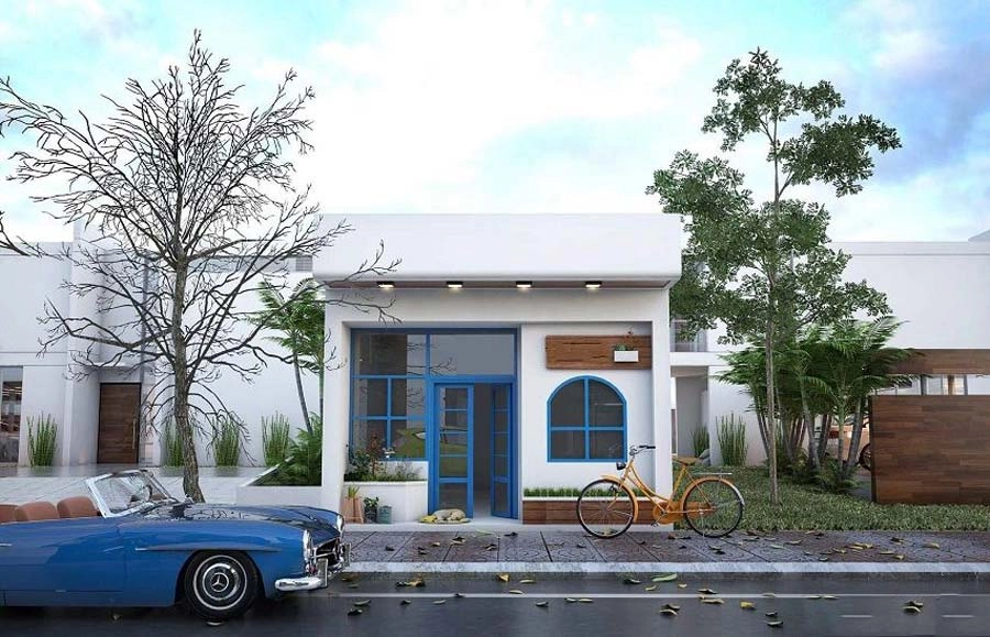 Ngắm nhìn mẫu nhà cấp 4 5x12 2 phòng ngủ đẹp hài hòa