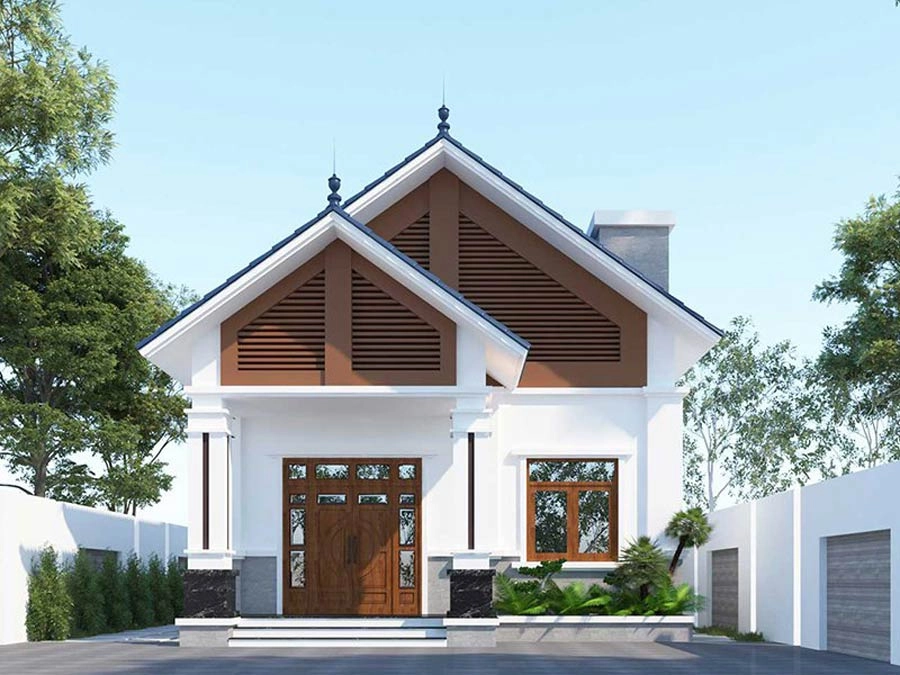 Chiêm ngưỡng mẫu nhà cấp 4 2 phòng ngủ 80m2 thiết kế tiện nghi