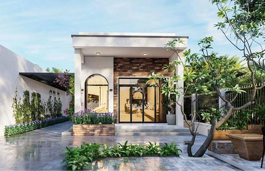 Chiêm ngưỡng mẫu nhà cấp 4 2 phòng ngủ 60m2 thiết kế sang trọng