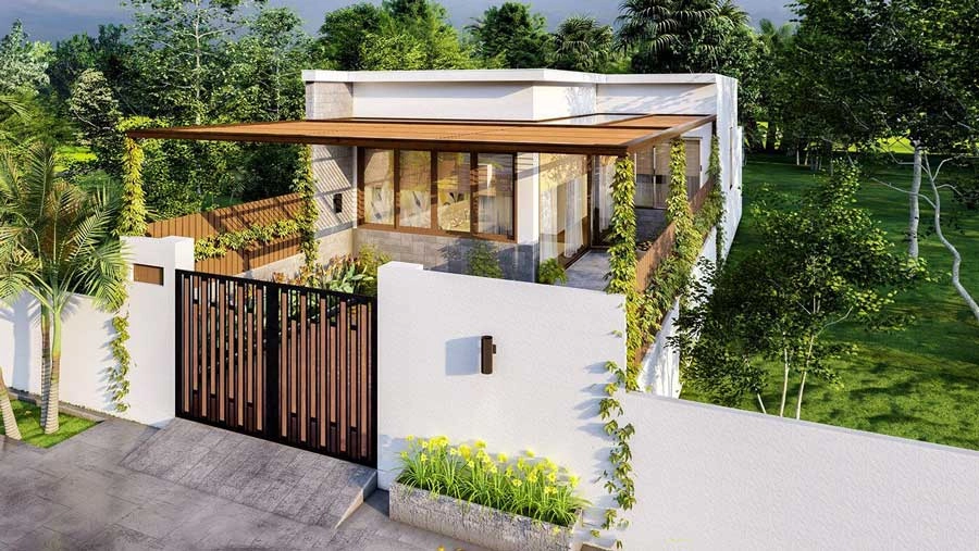 Chiêm ngưỡng mẫu nhà cấp 4 6x15 2 phòng ngủ thiết kế ấn tượng