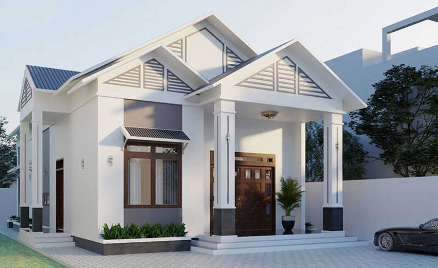 Khám phá 5x10m mẫu nhà cấp 4 đẹp 5x10 2 phòng ngủ tiện lợi