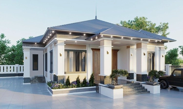 Ngắm nhìn mẫu nhà cấp 4 đẹp 100m2 3 phòng ngủ thoáng mát