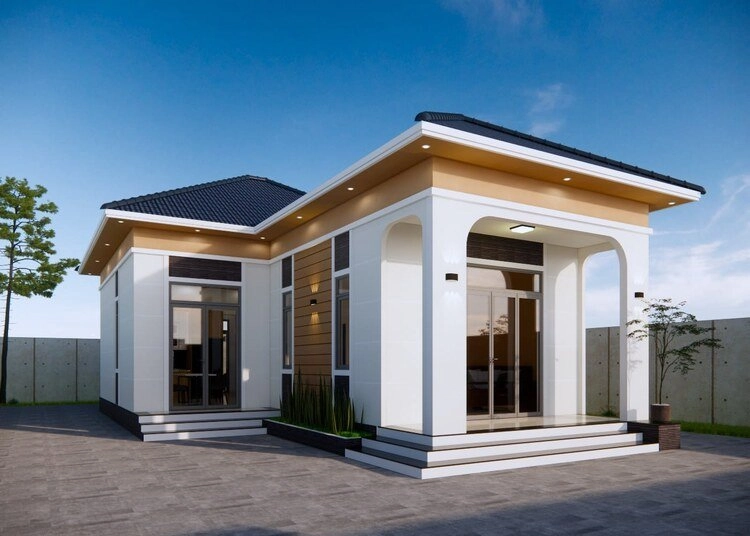 Chiêm ngưỡng mẫu nhà cấp 4 8x11m 3 phòng ngủ ấn tượng