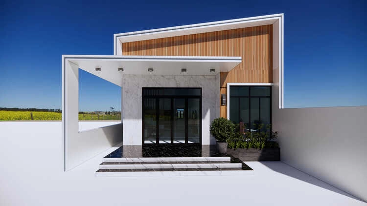 Tham khảo mẫu nhà cấp 4 5x20 3 phòng ngủ sang trọng