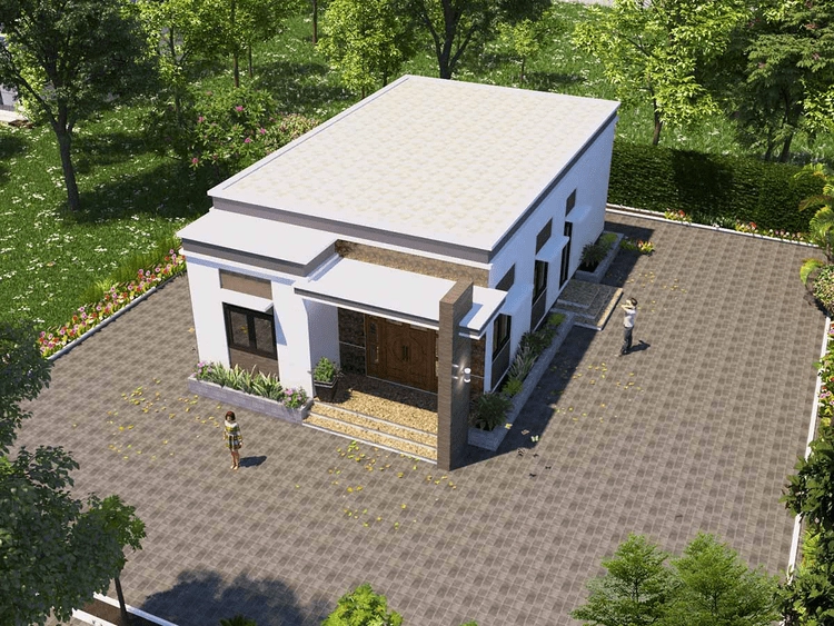 Tham khảo mẫu nhà cấp 4 3 phòng ngủ 5x20 đẹp mắt